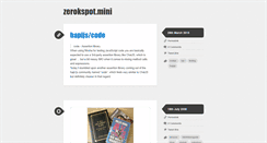 Desktop Screenshot of mini.zerokspot.com